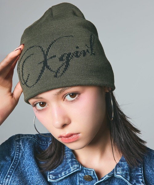 GLITTER LOGO BEANIE（ニットキャップ/ビーニー）｜X-girl