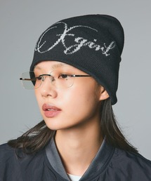 X-girl(GbNXK[)GLITTER LOGO BEANIE(jbgLbv/r[j[)