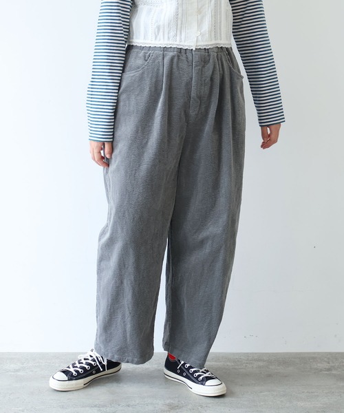 bulle de savon(ビュルデサボン)の「11W サッカーコーデュロイ パンツ(その他パンツ・レディース・アイボリー/ブラック/カーキ・FREE)」の1枚目の写真