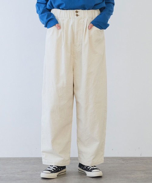 bulle de savon(ビュルデサボン)の「11W サッカーコーデュロイ パンツ(その他パンツ・レディース・アイボリー/ブラック/カーキ・FREE)」の4枚目の写真