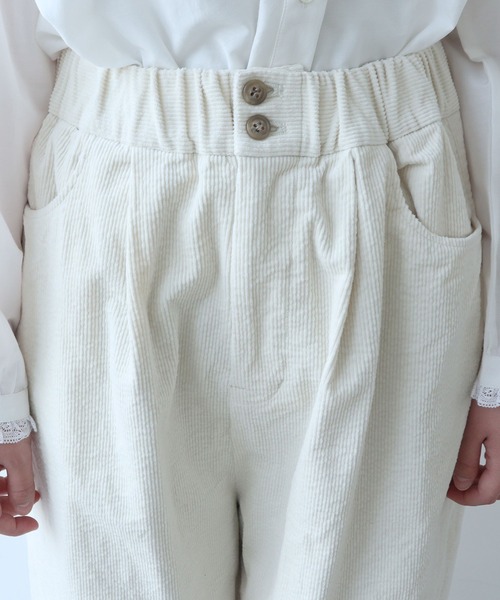 bulle de savon(ビュルデサボン)の「11W サッカーコーデュロイ パンツ(その他パンツ・レディース・アイボリー/ブラック/カーキ・FREE)」の18枚目の写真
