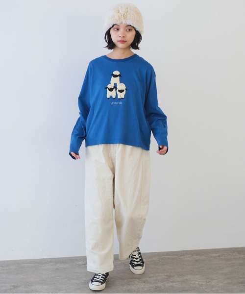 bulle de savon(ビュルデサボン)の「11W サッカーコーデュロイ パンツ(その他パンツ・レディース・アイボリー/ブラック/カーキ・FREE)」の13枚目の写真