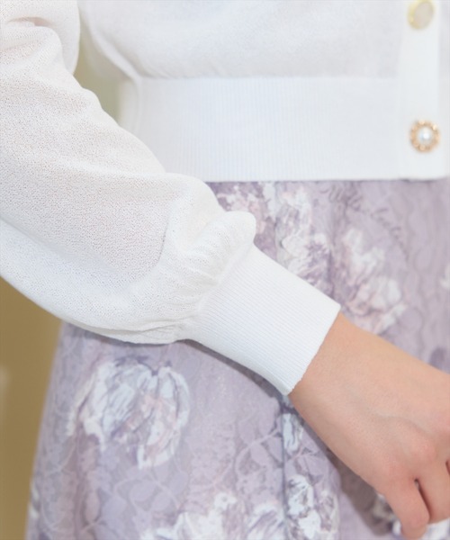 WILLSELECTION（ウィルセレクション）の「アソートボタンシアーカーディガン（カーディガン/ボレロ・レディース・ピンク/ブラック/サックスブルー/オフホワイト・FREE）」の15枚目の写真