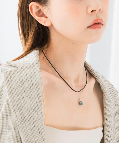 URBAN RESEARCH ROSSO WOMEN(アーバンリサーチ ロッソ)の「Favorible Black Pearl Combi Necklace(ネックレス・レディース・シルバー系その他・FREE)」の1枚目の写真