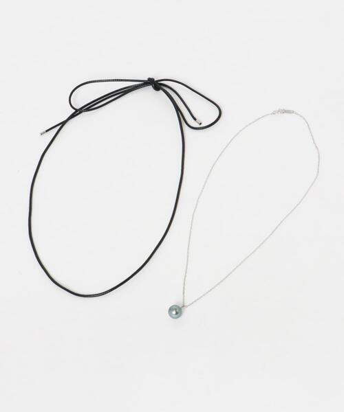 URBAN RESEARCH ROSSO WOMEN(アーバンリサーチ ロッソ)の「Favorible Black Pearl Combi Necklace(ネックレス・レディース・シルバー系その他・FREE)」の5枚目の写真