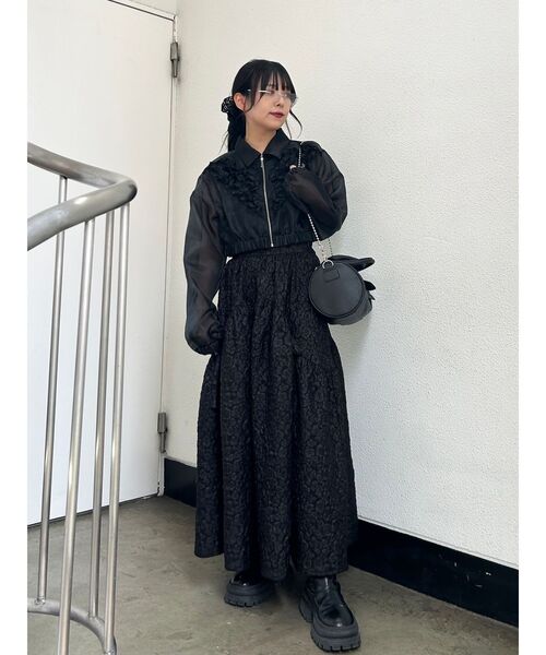 jouetie（ジュエティ）の「フリルシアーブルゾン（ブルゾン・レディース・オフホワイト/ブルー/ブラック・MEDIUM）」の19枚目の写真