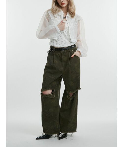 jouetie（ジュエティ）の「フリルシアーブルゾン（ブルゾン・レディース・オフホワイト/ブルー/ブラック・MEDIUM）」の22枚目の写真