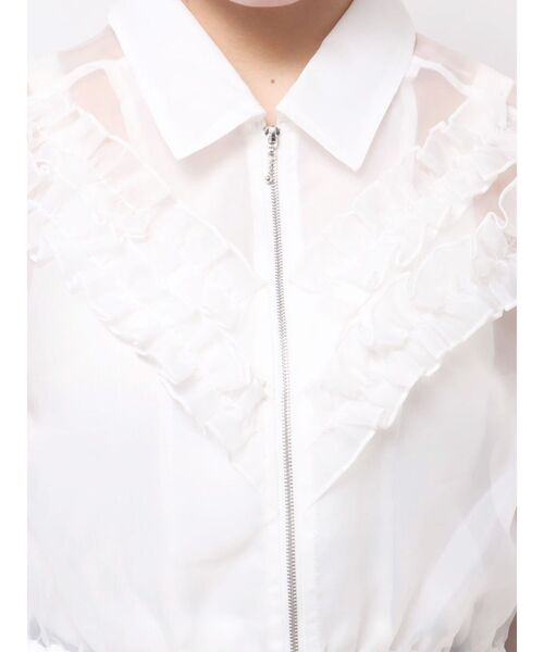 jouetie（ジュエティ）の「フリルシアーブルゾン（ブルゾン・レディース・オフホワイト/ブルー/ブラック・MEDIUM）」の15枚目の写真