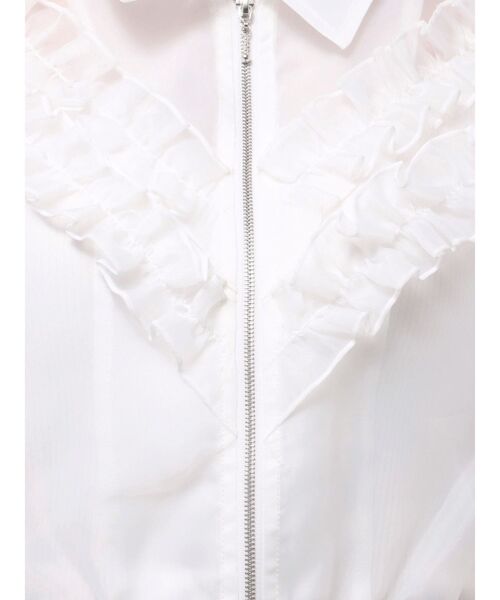 jouetie（ジュエティ）の「フリルシアーブルゾン（ブルゾン・レディース・オフホワイト/ブルー/ブラック・MEDIUM）」の7枚目の写真