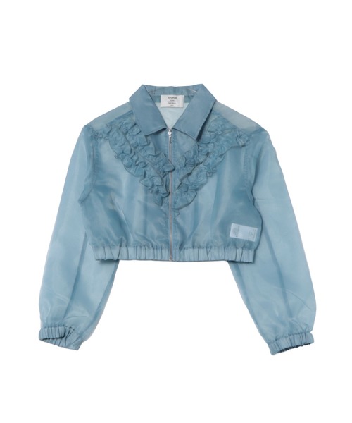 jouetie（ジュエティ）の「フリルシアーブルゾン（ブルゾン・レディース・オフホワイト/ブルー/ブラック・MEDIUM）」の3枚目の写真