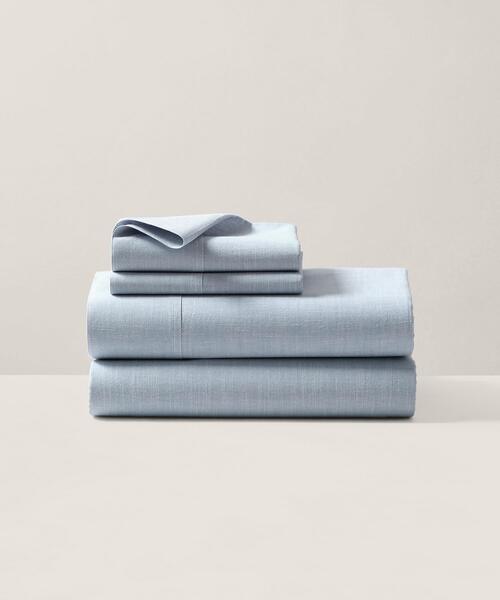 ラルフローレン　フラットシーツ　シングル ワークシャツ シャンブレー フラットシーツ/シングルサイズ（寝具