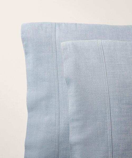 ワークシャツ シャンブレー フラットシーツ/シングルサイズ（寝具