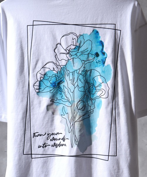 FUNALIVE(ファンアライブ)の「WS select 花柄バックプリント ロゴ刺繍Tシャツ(Tシャツ/カットソー・メンズ・ホワイト系2/ホワイト系3/ホワイト系4/ブラック系1/ブラック系2/ブラック系3/ブラック系4/ホワイト系1・L/M)」の14枚目の写真