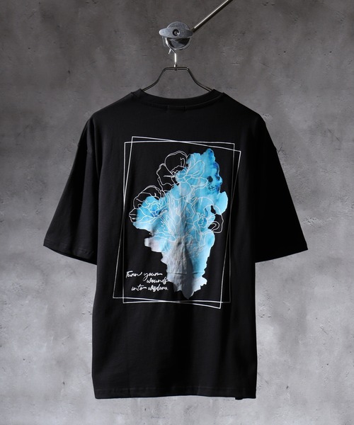 FUNALIVE(ファンアライブ)の「WS select 花柄バックプリント ロゴ刺繍Tシャツ(Tシャツ/カットソー・メンズ・ホワイト系2/ホワイト系3/ホワイト系4/ブラック系1/ブラック系2/ブラック系3/ブラック系4/ホワイト系1・L/M)」の10枚目の写真