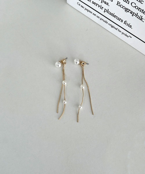 セール】バックキャッチ パール スウィング ピアス（ピアス（両