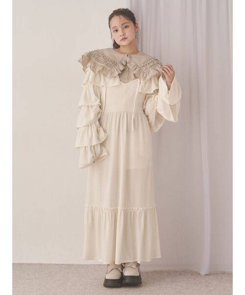 merry jenny（メリージェニー）の「frillfrillカラーブラウス（シャツ/ブラウス・レディース・ピンク/ベージュ/オフホワイト・FREE）」の10枚目の写真