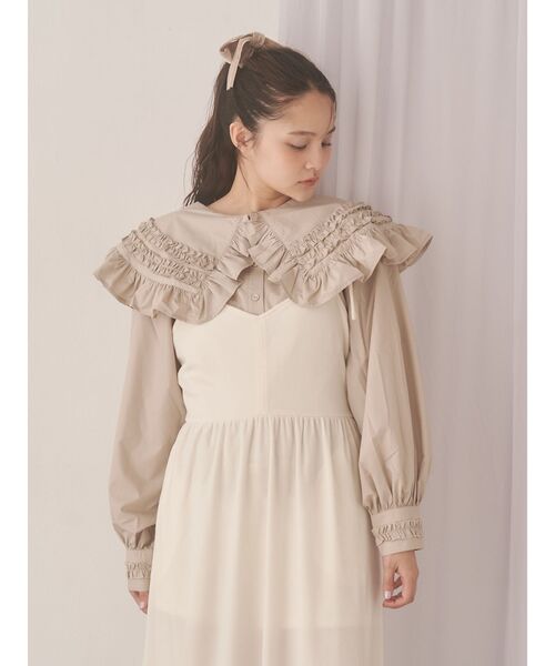 merry jenny（メリージェニー）の「frillfrillカラーブラウス（シャツ/ブラウス・レディース・ピンク/ベージュ/オフホワイト・FREE）」の11枚目の写真