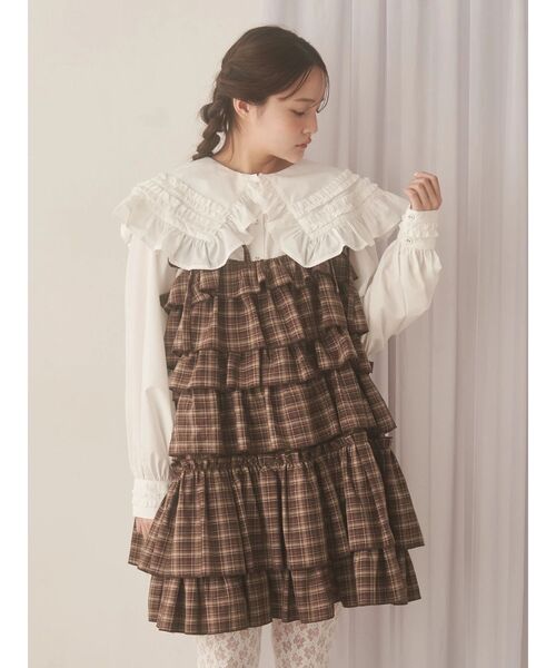 merry jenny（メリージェニー）の「frillfrillカラーブラウス（シャツ/ブラウス・レディース・ピンク/ベージュ/オフホワイト・FREE）」の12枚目の写真