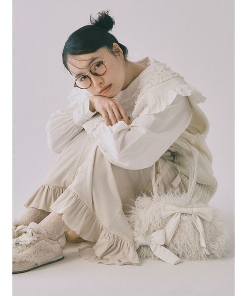 merry jenny（メリージェニー）の「frillfrillカラーブラウス（シャツ/ブラウス・レディース・ピンク/ベージュ/オフホワイト・FREE）」の18枚目の写真