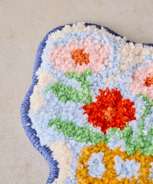 SAHIR(サヒール)の「【SAHIR サヒール】Accent mat flower アクセントマット フラワー(ラグ/マット・レディース・サックスブルー・0)」の2枚目の写真