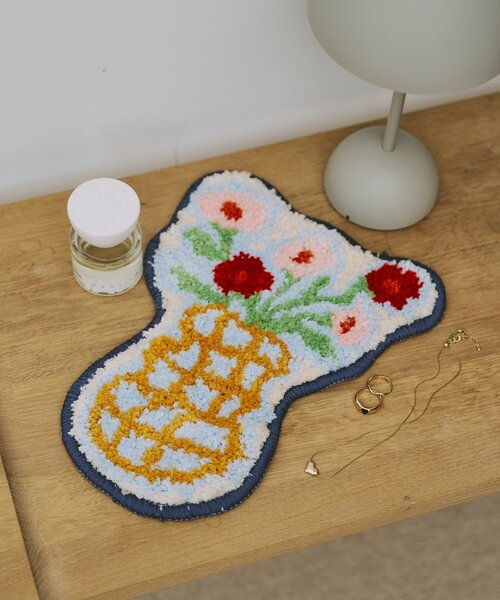 SAHIR(サヒール)の「【SAHIR サヒール】Accent mat flower アクセントマット フラワー(ラグ/マット・レディース・サックスブルー・0)」の1枚目の写真