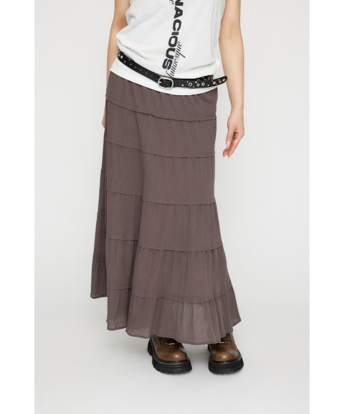 LAGUA GEM(ラグアジェム)の「WRINKLE ロングスカート(スカート・レディース・ホワイト/ブラック/チャコールグレー・SMALL/MEDIUM)」の10枚目の写真