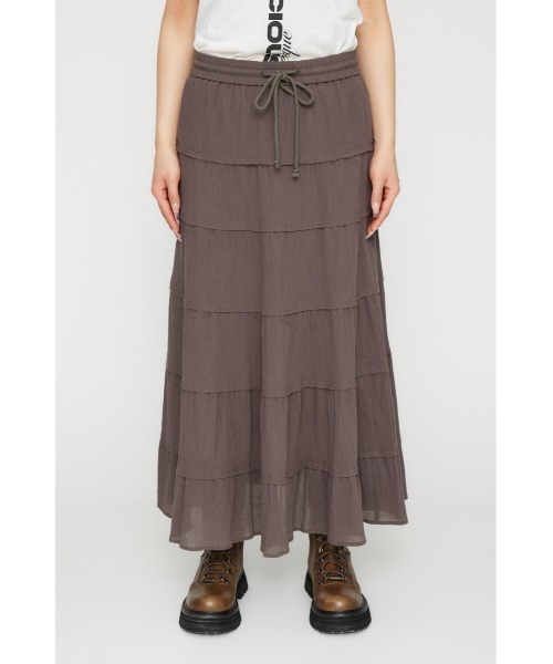 LAGUA GEM(ラグアジェム)の「WRINKLE ロングスカート(スカート・レディース・ホワイト/ブラック/チャコールグレー・SMALL/MEDIUM)」の8枚目の写真