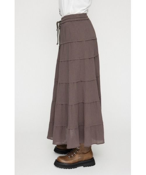 LAGUA GEM(ラグアジェム)の「WRINKLE ロングスカート(スカート・レディース・ホワイト/ブラック/チャコールグレー・SMALL/MEDIUM)」の7枚目の写真