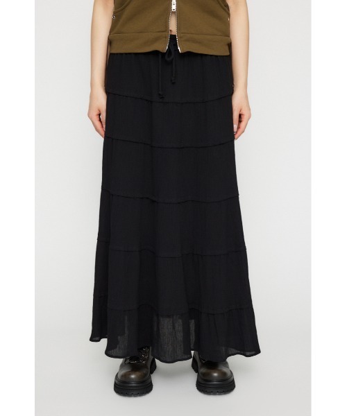 LAGUA GEM(ラグアジェム)の「WRINKLE ロングスカート(スカート・レディース・ホワイト/ブラック/チャコールグレー・SMALL/MEDIUM)」の14枚目の写真