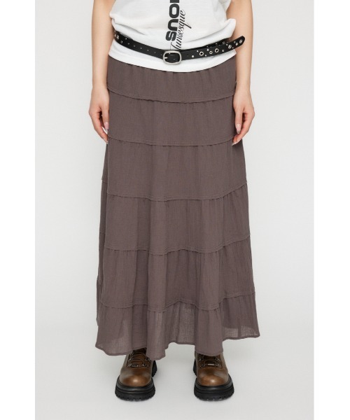 LAGUA GEM(ラグアジェム)の「WRINKLE ロングスカート(スカート・レディース・ホワイト/ブラック/チャコールグレー・SMALL/MEDIUM)」の11枚目の写真