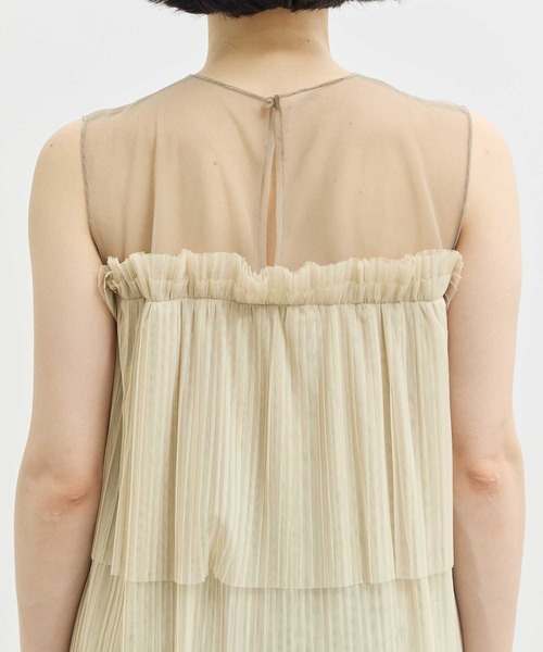 ZOZOTOWN限定》【Louren/ローレン】tulle pleats tiered tops