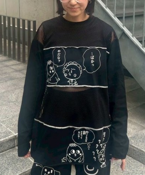 tシャツ 「コジコジ×Candy Stripper」コジコジと次郎の会話 PATHED トップス レディース メンズ コジコジ×Candy Stripper】コジコジと次郎の会話 PATHED
