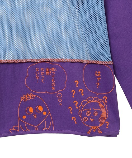 Candy Stripper（キャンディストリッパー）の「【コジコジ×Candy Stripper】コジコジと次郎の会話 PATHED トップス（Tシャツ/カットソー・レディース・レッド/ブラック/オフホワイト/パープル・FREE）」の6枚目の写真