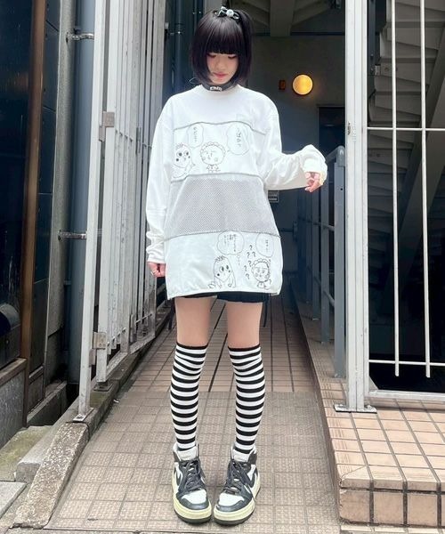 Candy Stripper（キャンディストリッパー）の「【コジコジ×Candy Stripper】コジコジと次郎の会話 PATHED トップス（Tシャツ/カットソー・レディース・レッド/ブラック/オフホワイト/パープル・FREE）」の18枚目の写真