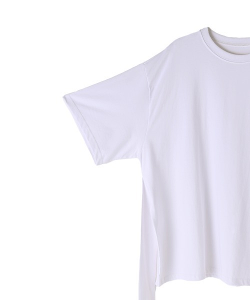 marjour(マージュール)の「WAIST TIE OVER TEE(Tシャツ/カットソー・レディース・ブラック/オフホワイト・M)」の8枚目の写真