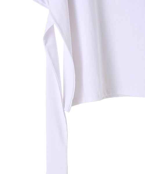 marjour(マージュール)の「WAIST TIE OVER TEE(Tシャツ/カットソー・レディース・ブラック/オフホワイト・M)」の10枚目の写真