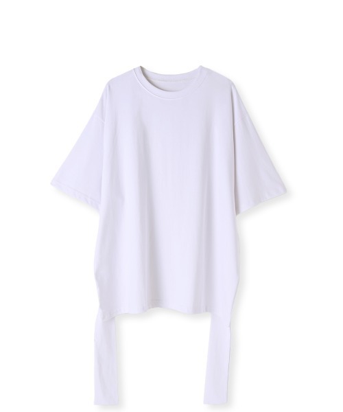 marjour(マージュール)の「WAIST TIE OVER TEE(Tシャツ/カットソー・レディース・ブラック/オフホワイト・M)」の5枚目の写真