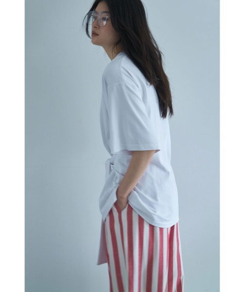 marjour(マージュール)の「WAIST TIE OVER TEE(Tシャツ/カットソー・レディース・ブラック/オフホワイト・M)」の17枚目の写真