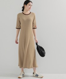 【Healthknit/ヘルスニット】別注/クルーネックボーダーワンピース