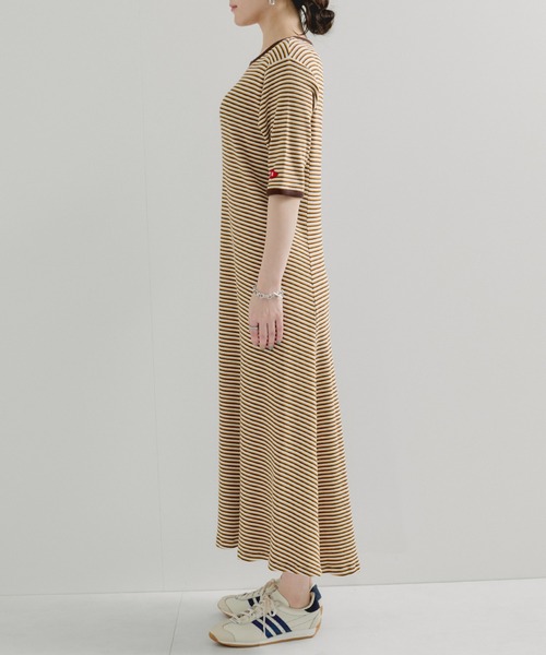Healthknit(ヘルスニット)の「【Healthknit/ヘルスニット】別注/クルーネックボーダーワンピース(ワンピース・レディース・パープル系その他2/オレンジ系その他2・FREE)」の10枚目の写真