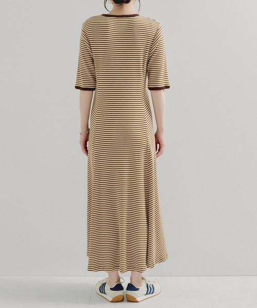 Healthknit(ヘルスニット)の「【Healthknit/ヘルスニット】別注/クルーネックボーダーワンピース(ワンピース・レディース・パープル系その他2/オレンジ系その他2・FREE)」の11枚目の写真