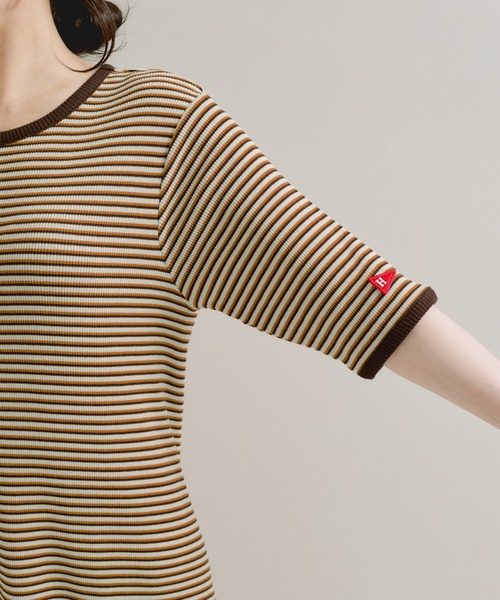 Healthknit(ヘルスニット)の「【Healthknit/ヘルスニット】別注/クルーネックボーダーワンピース(ワンピース・レディース・パープル系その他2/オレンジ系その他2・FREE)」の13枚目の写真
