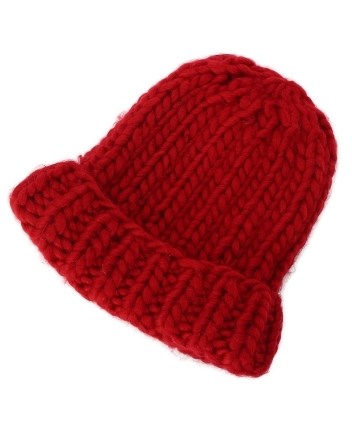 AG by aquagirl(エージーバイアクアガール)の「ローゲージニットワッチ(ニットキャップ/ビーニー・レディース・ベージュ/ホワイト/レッド・00)」の1枚目の写真
