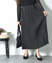 シアーマンスドットプリーツナロースカート