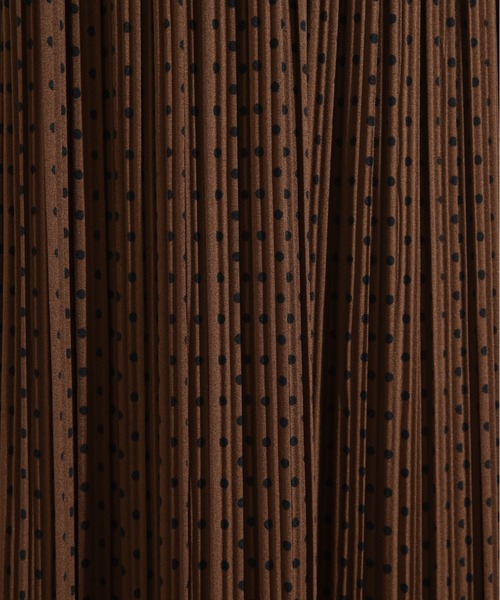 INTERPLANET（インタープラネット）の「シアーマンスドットプリーツナロースカート（スカート・レディース・ブラック/ブラウン・FREE）」の10枚目の写真