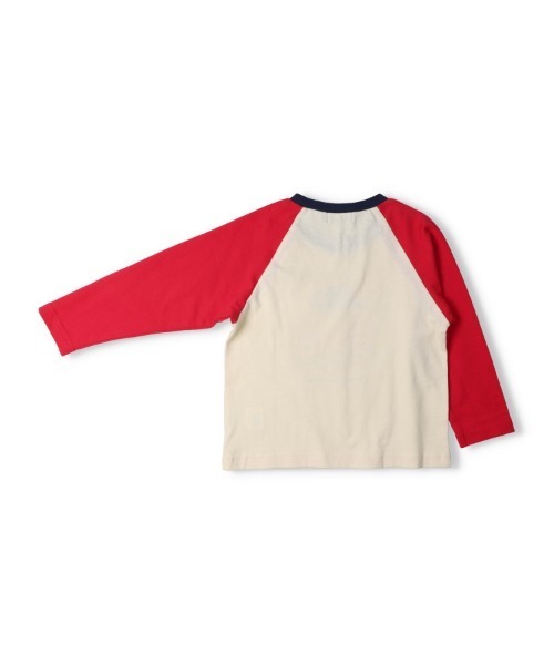 Moujonjon（ムージョンジョン）の「プリントラグランＴシャツ（Tシャツ/カットソー・キッズ・ターコイズブルー/レッド・100/90/80/110/120/130）」の3枚目の写真