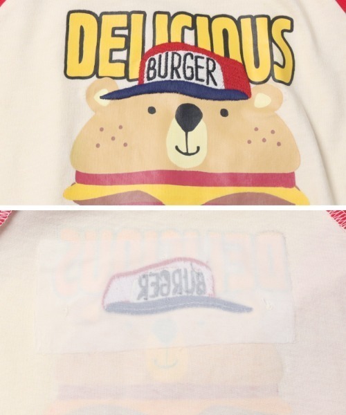 Moujonjon（ムージョンジョン）の「プリントラグランＴシャツ（Tシャツ/カットソー・キッズ・ターコイズブルー/レッド・100/90/80/110/120/130）」の8枚目の写真