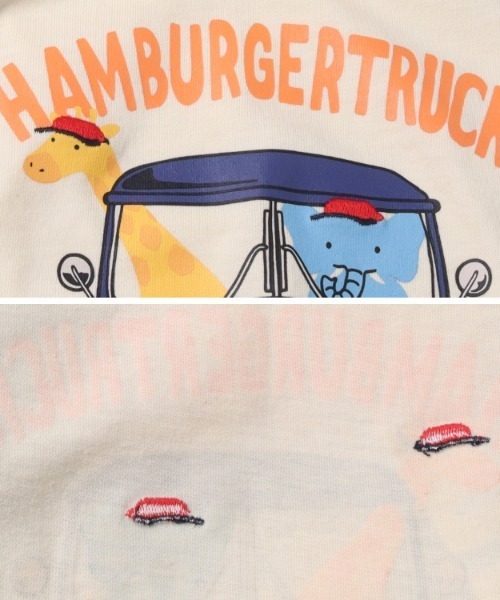 Moujonjon（ムージョンジョン）の「プリントラグランＴシャツ（Tシャツ/カットソー・キッズ・ターコイズブルー/レッド・100/90/80/110/120/130）」の9枚目の写真