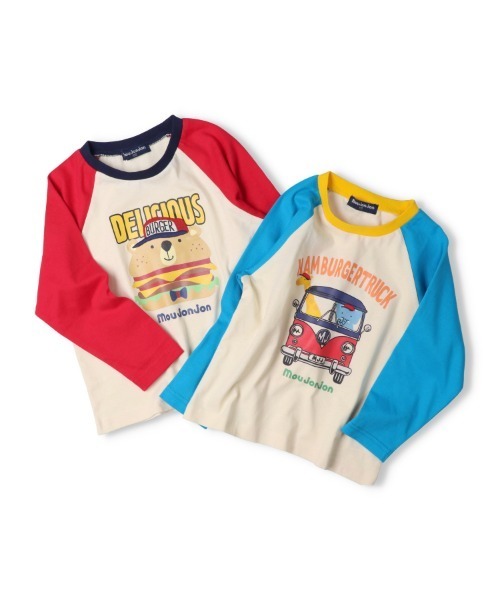 Moujonjon（ムージョンジョン）の「プリントラグランＴシャツ（Tシャツ/カットソー・キッズ・ターコイズブルー/レッド・100/90/80/110/120/130）」の10枚目の写真