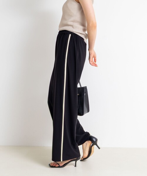 NOLLEY’S Sophi（ノーリーズソフィ）の「ウォッシャブルサイドライントリコットパンツ（その他パンツ・レディース・ベージュ/ブラック・38/36/34）」の7枚目の写真